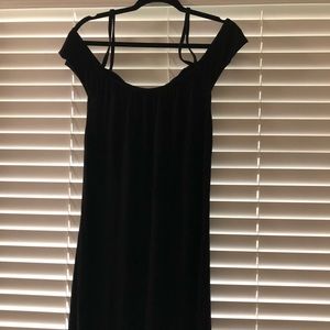 Off the Shoulder Black Dress